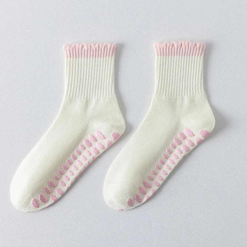 Women Yoga Socks New Pilates Non Slip Professional Adult Dance Fitness Sport Mid Calf Socks Yoga Clothing