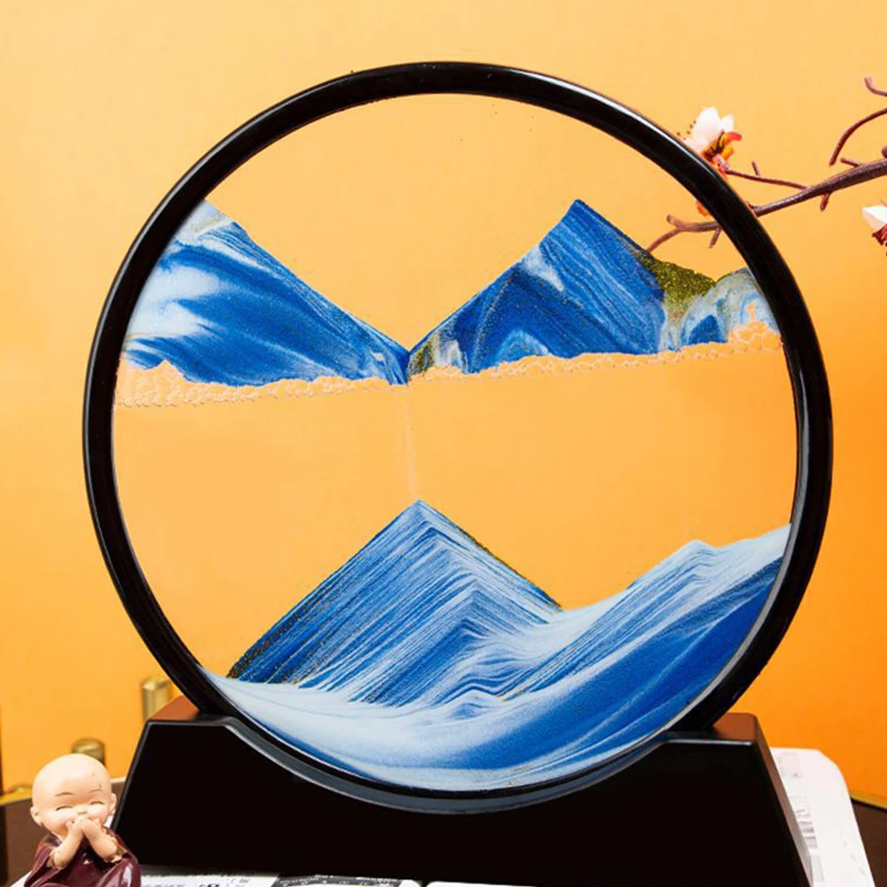 

DIY Moving Sand Art Picture Frame Small Durable Plastic Landscape Sand Art Painting Frame Desktop Decoration Bedroom Office Home
