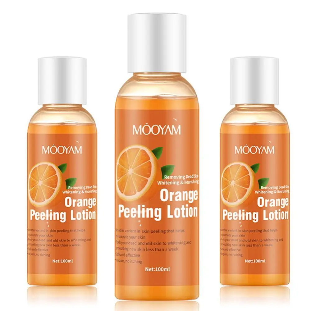 

3Pcs Natural Orange Peeling Gel Orange Exfoliating Gel Scrub Face Body Skin Lightening Exfoliating Dark Skin Whitening Lotion