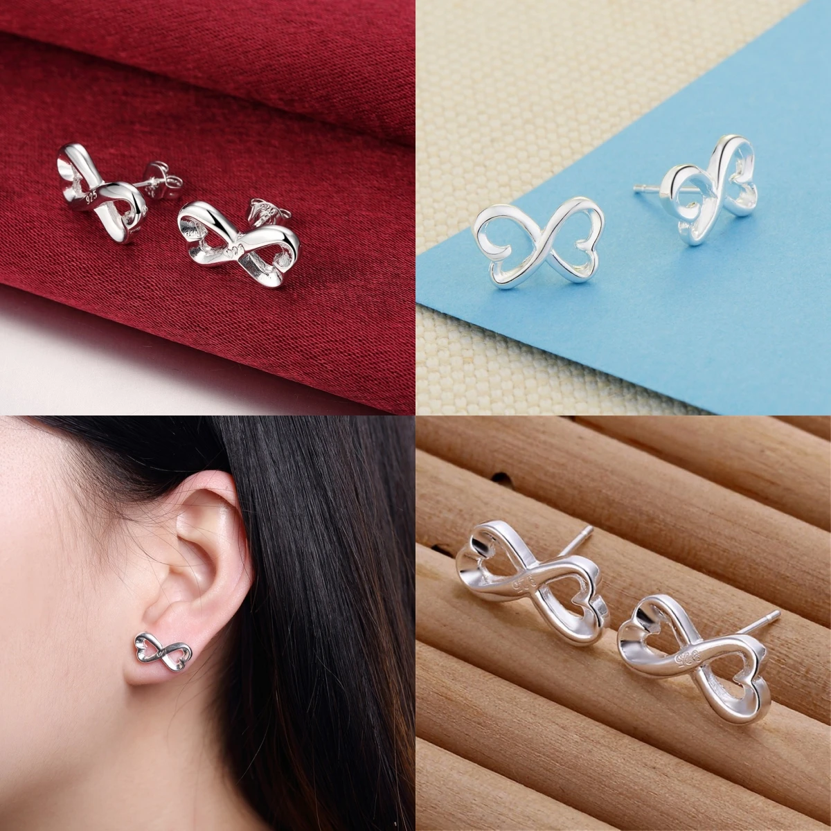 925 Sterling Silver Creative numbers Earrings stud for Women Luxury Fashion Party Wedding Accessories Jewelry Christmas Gifts