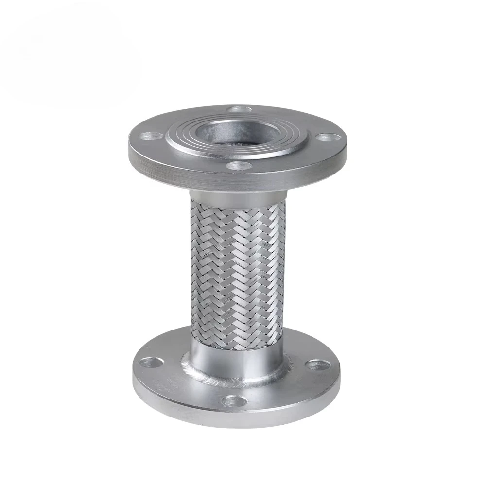 HuaYuan Flexible Hose Flange Connection Braided Hose Factory Flexible Carbon Steel Braided Metal Hose Industry Pipe Fittings