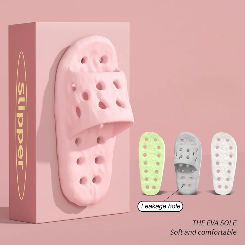 트렌드 커플 빠른 건조 욕실 슬리퍼, 미끄럼 방지 소프트 슬라이드, 편안한 샌들, 남녀공용 샤워 신발 쪼리 