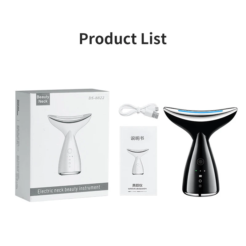 Dispositivo de belleza LED 3 en 1 para el cuello y la cara, máquina para el cuidado de la piel, Reduce el levantamiento de la barbilla doble, antiarrugas, para el hogar