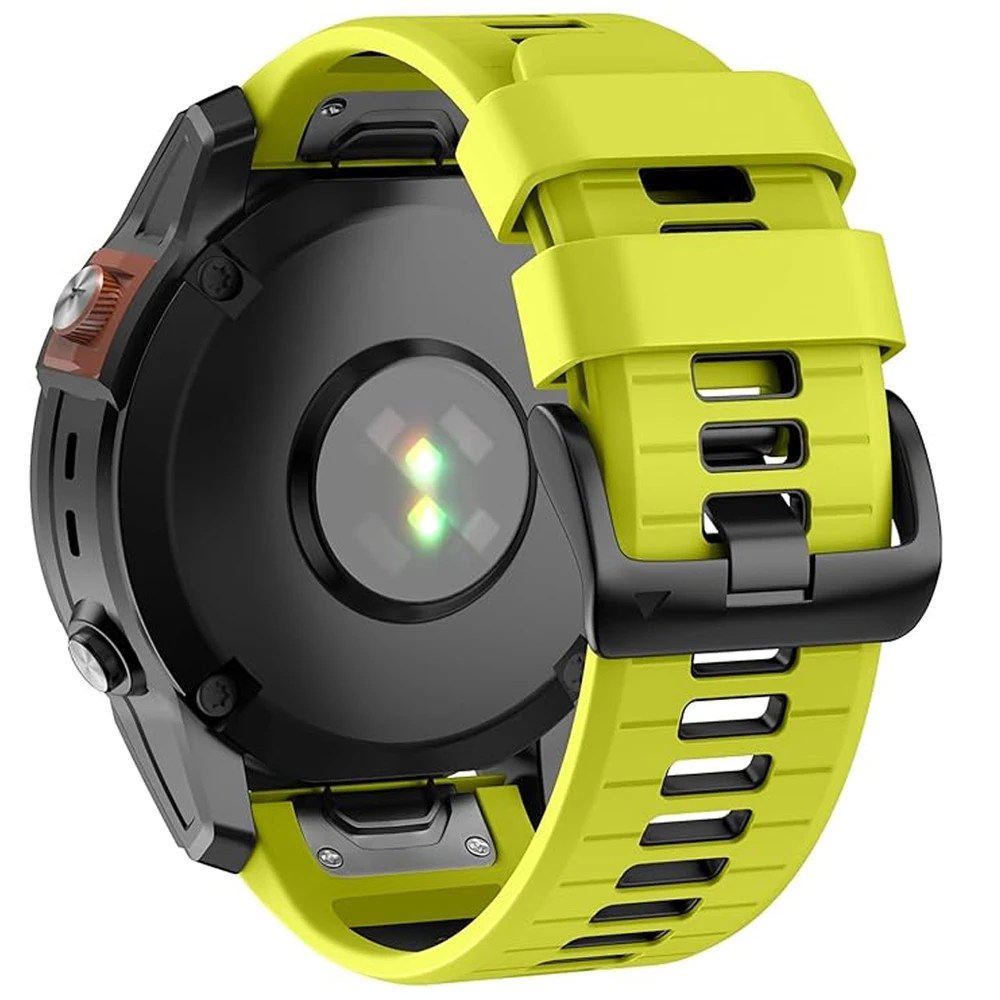 حزام سيليكون رسمي بلونين لساعة Garmin fenix 7 7X Pro QuickFit لساعة Garmin Forerunner 970/Fenix8 E 6 6X 5 5X