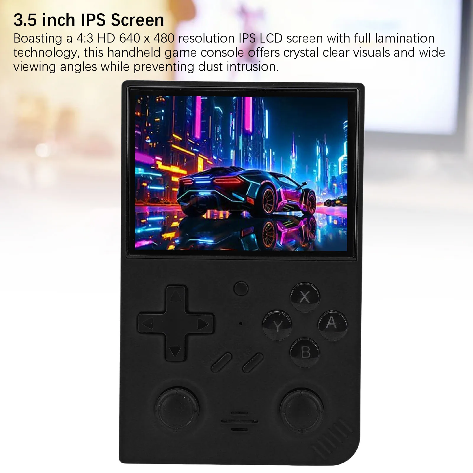 Handheld Game Console 3.5in  IPS LCD Display 4 Core 1.5 GHZ Pocket Gaming Console for Home Travel Portable Gaming Console