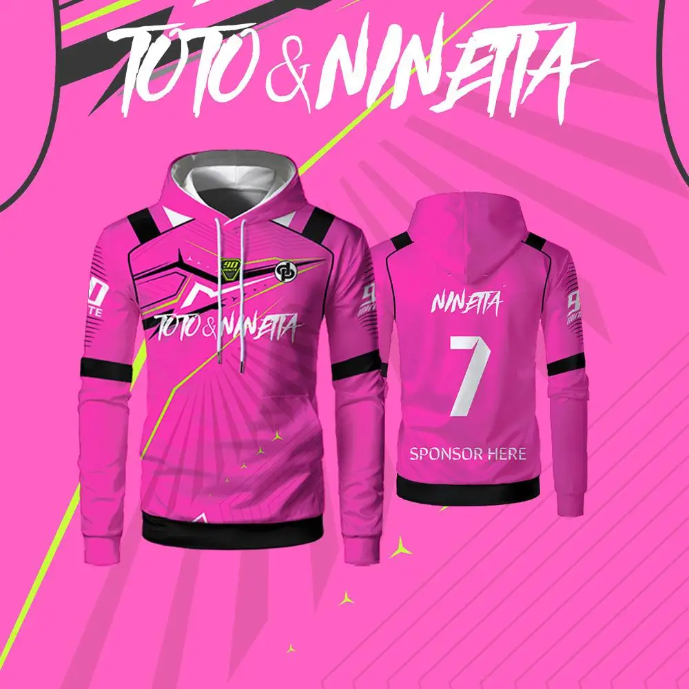 

2025 Hot Sale TotoNinetta Double-sided Printed Hoodie Autumn And Winter Men's Fashion Sweatshirt Street Casual Super Loose Top