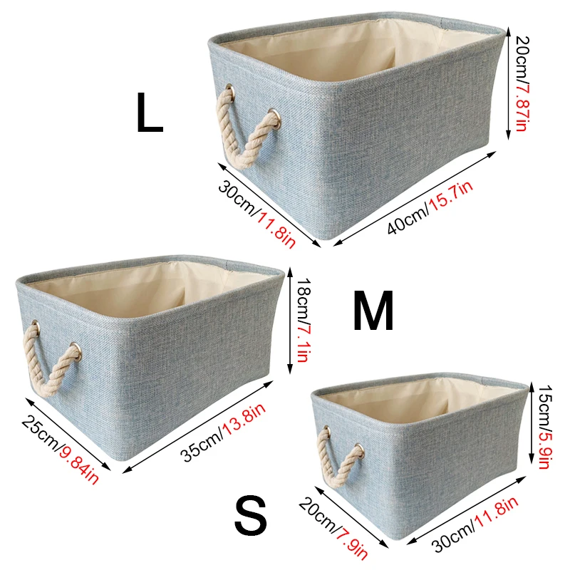 Clothes Storage Basket Home Supplies Sundries Sorting Basket Folding Linen Organizer Box  Desktop Organizer