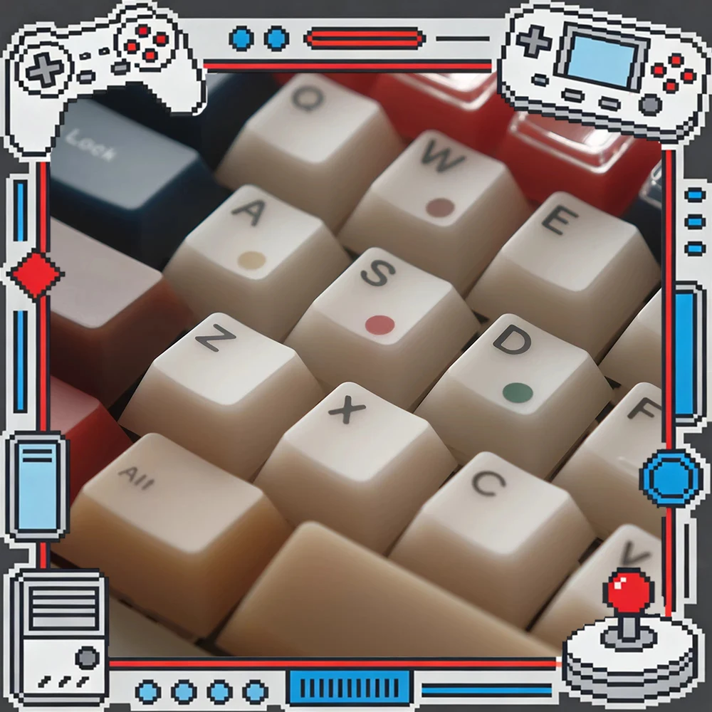 

XVX Nephrite Mixed Lamp PC Keycaps Fog Permeable Original Factory Height Screen Printing Keyboard Keycaps PC Accessories Gifts