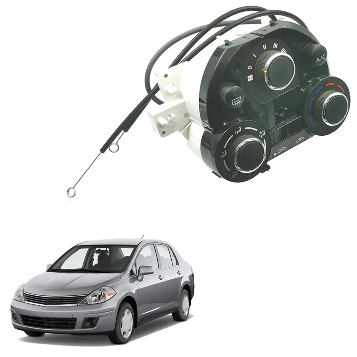 سخان تكييف الهواء للسيارة لوحة وحدة التحكم في درجة الحرارة لنيسان فيرسا/صني 2014-2019,27513-9KK0A,655-72592,27510-6W00A