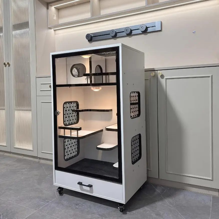 

Клетка для шкафа для шиншиллы Клетка для виллы Индивидуальная клетка Можно модифицировать Кондиционер Роскошный удобный массив дерева