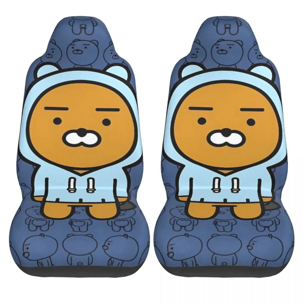 

K-Kakaos F-Friends Car Seat Covers 2 Pcs Vintage Auto Seat Covers Bus Polyester Flexible Cover