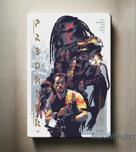 Predator arnold schwarzenegger Movie Metal Poster - Tin Sign - Size:
