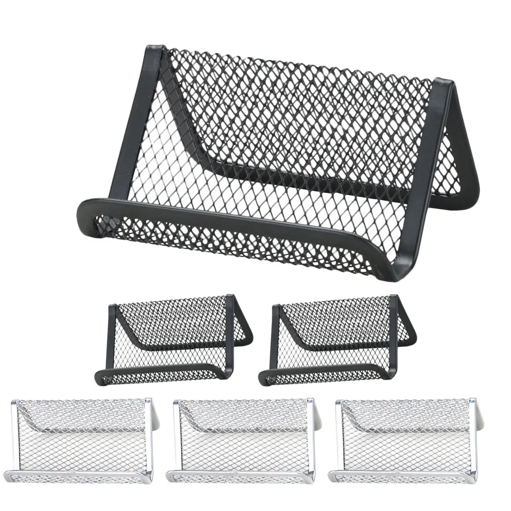 6 pcs Display Holder Card Office Halloween Christmas New Year Mesh Business Card Holder Business Card Stand Sturdy