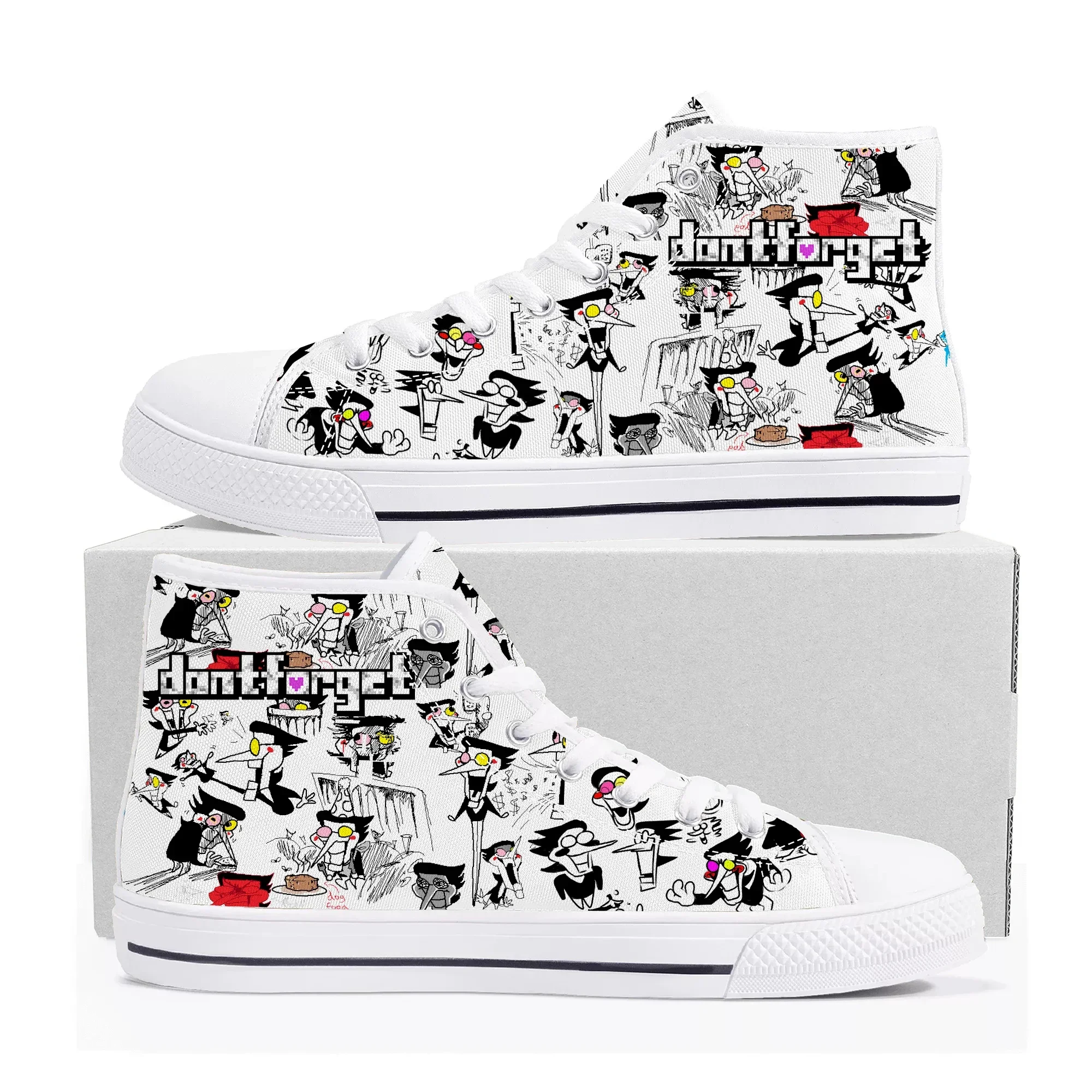 Deltarune High Top Sneakers Hot Cartoon Game Mens Womens Teenager High Quality Fashion Canvas Shoes Casual Tailor Made Sneaker