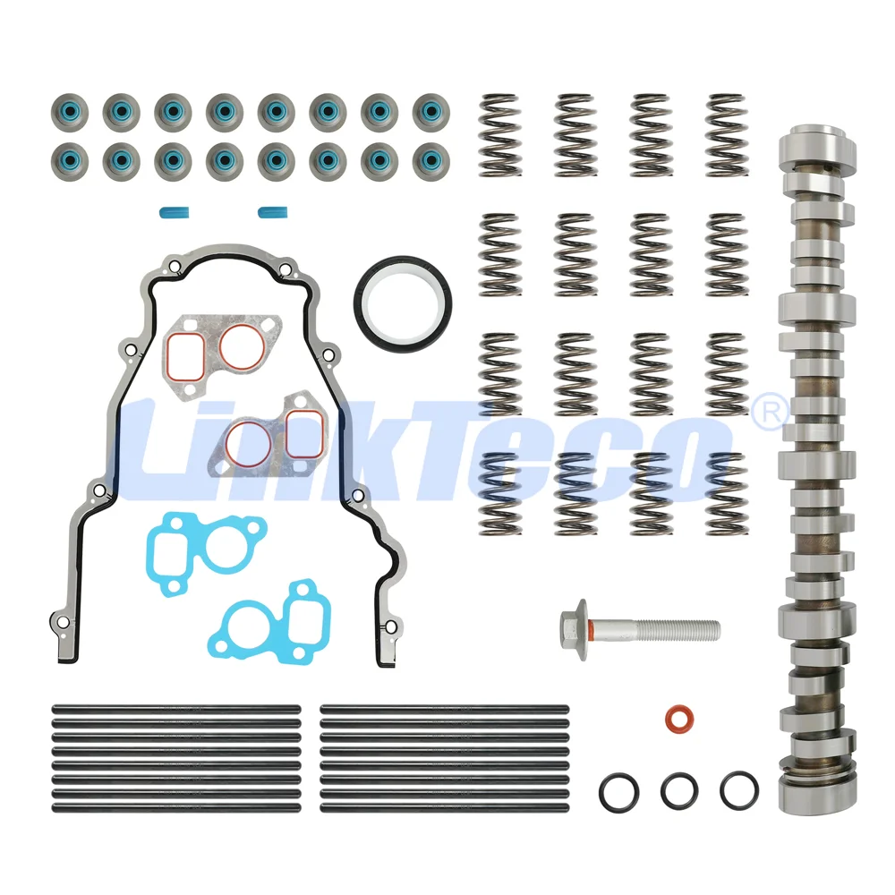 LS Stage 3 Truck Camshaft Lifter Kit 7.400 Pushrods Springs For 4.8 5.3 6.0 L 1999-2013 GMC Chevy Buick Truck Chevrolet Cadillac