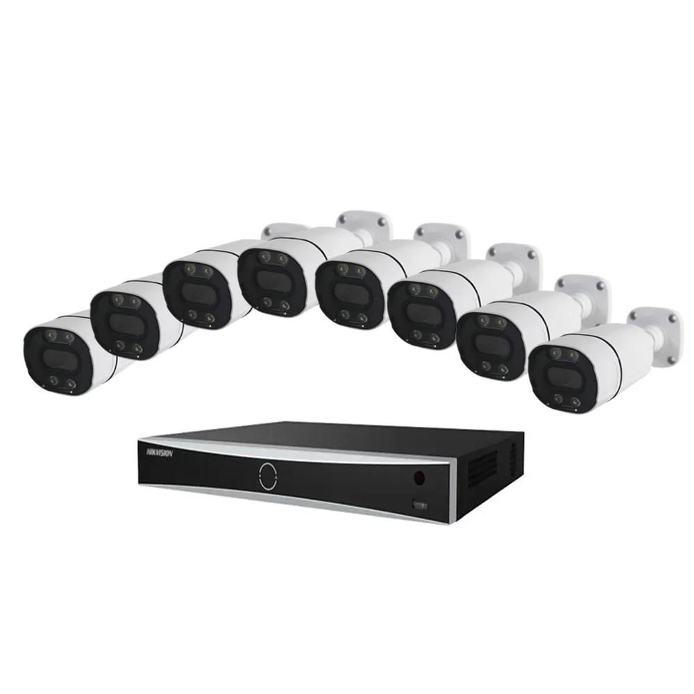SZGOING 8 Channel 4K 8MP POE Outdoor CCTV System Full Kit 8 Wired Cameras Night Vision CMOS NVR For Exterior Surveillance