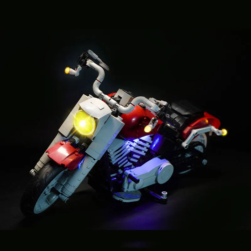 Kit de luz led para lego 10269 davidson fat boy lâmpada de motocicleta presente diy (não inclui blocos de construção kits de tijolos conjuntos modelo)