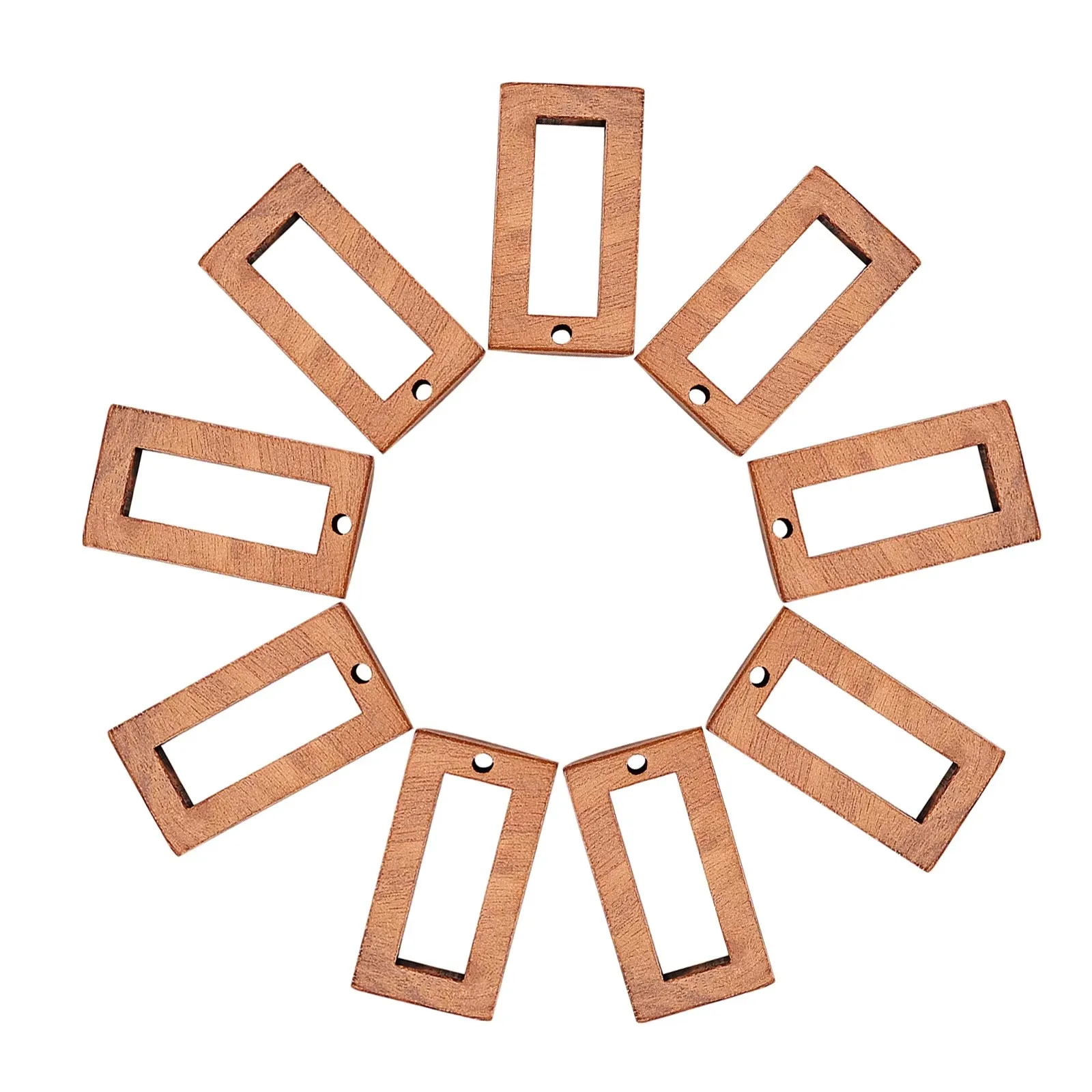 20 Stück Vintage Naturholz Charms flach rund Tropfen Sattel braun Holz Anhänger Bulk für Frauen Schmuck Ohrringe Herstellung