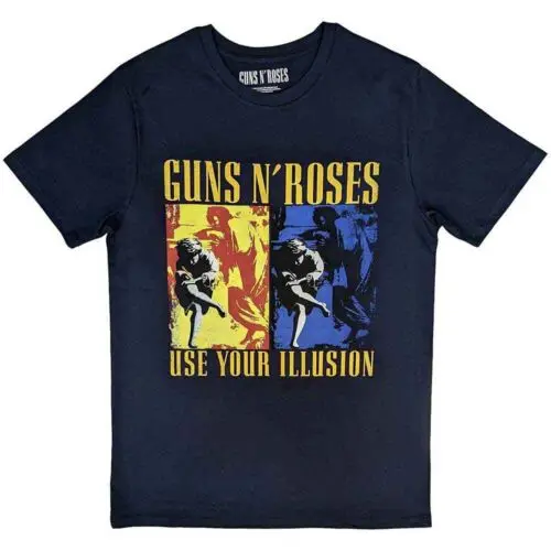 

Guns N' Roses Use Your Illusion Navy Official Tee T-Shirt Mens Unisex