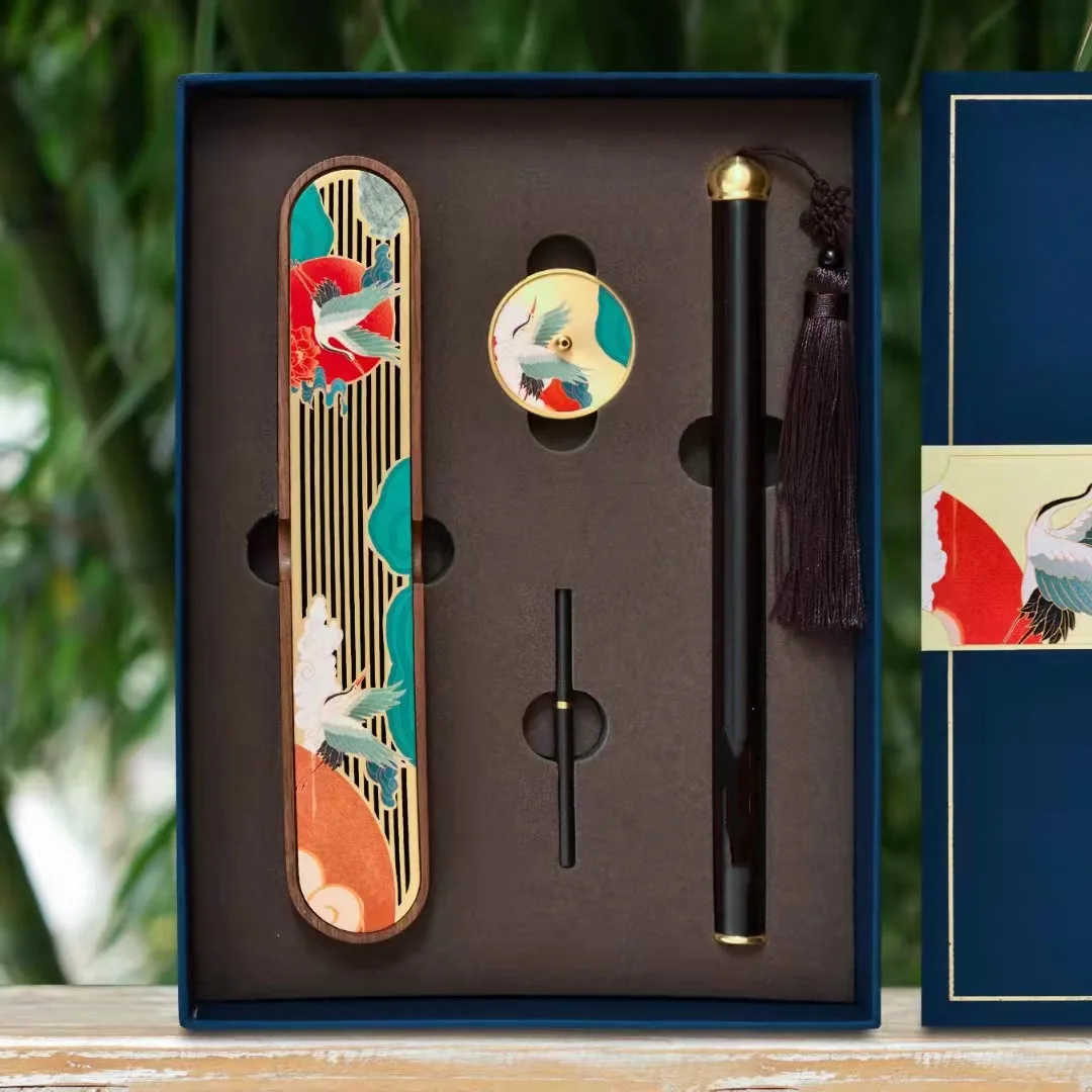 مبخرة خشبية مبخرة بخور إبداعية أفقية مبخرة هدية مجموعة صناديق منزلية داخلية من خشب الصندل مع يد