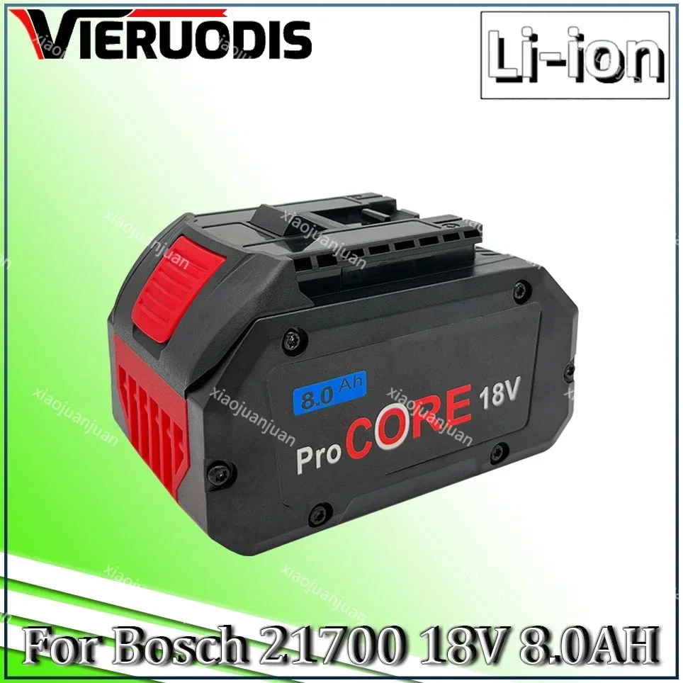 

For Bosch 18V 6.0AH 8.0AH 10.0AH Professional Cordless Tool BAT618 BAT609 GBA18V80 21700 Battery ProCORE Replacement Battery