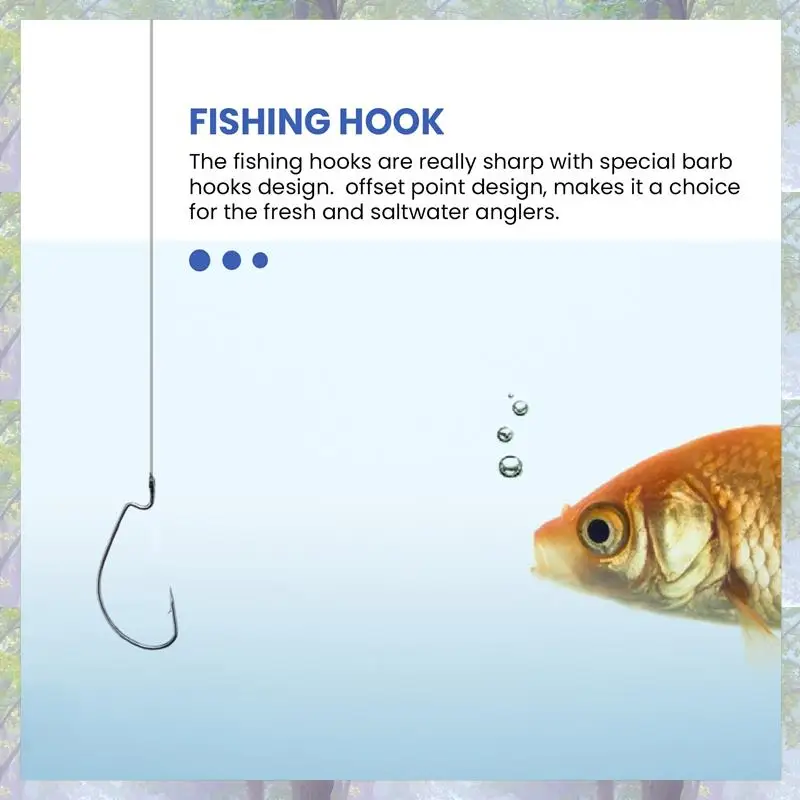 جديد وصول 51 قطعة خطاف الصيد عالية الكربون الصلب دودة سينكو الطعم تهزهز خطاف الصيد مع صندوق بلاستيكي