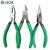 LAOA 5 Inch Wire Cutter Long Nose Pliers Side Cutter Mini Diagonal Pliers for Fishing Combination Nippers Hand Tools Kit