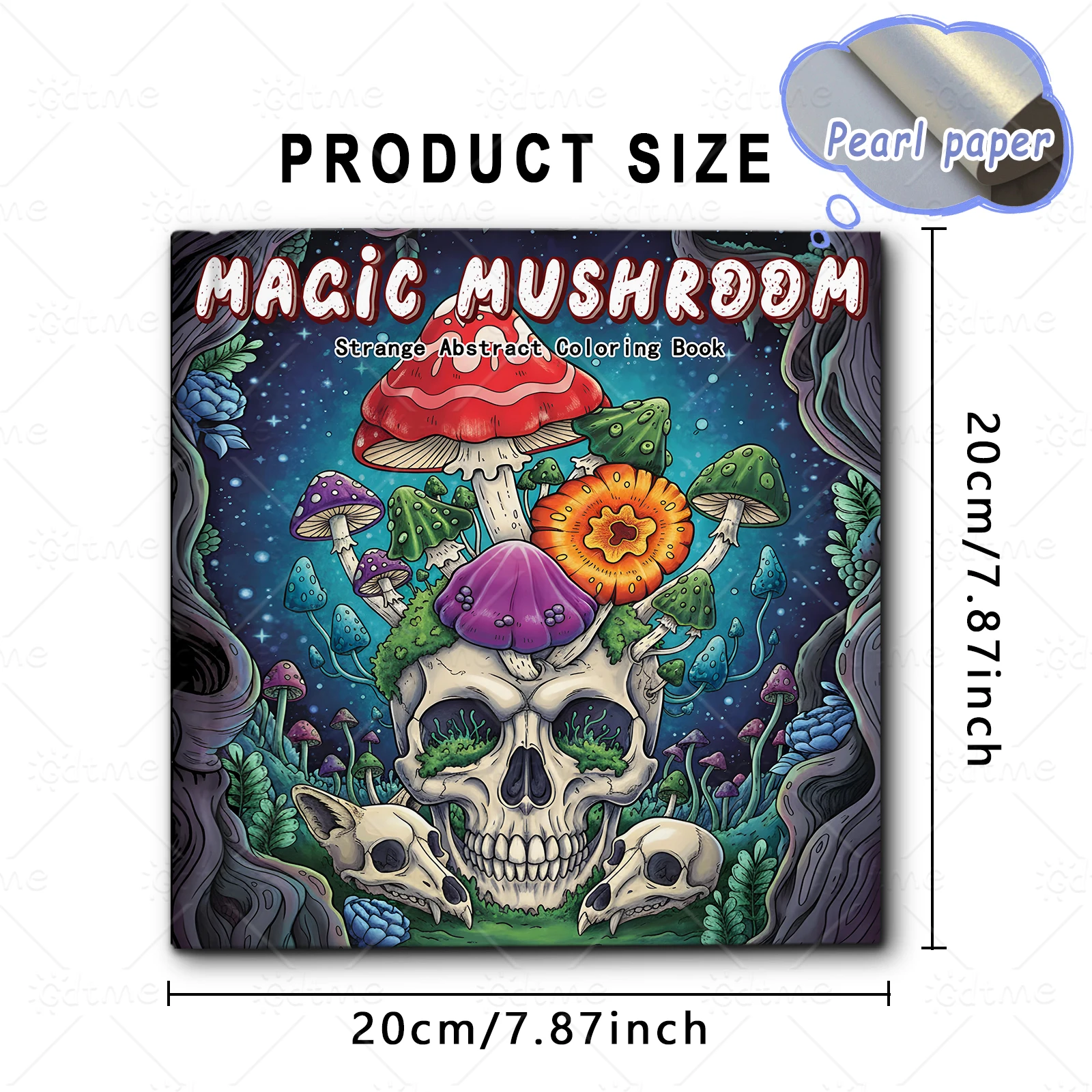 MAGIC MUSHROOM Coloring Book for Adults Featuring Cartoon Bold-easy Patterns for Relaxation DIY Painting Drawing Books image 4