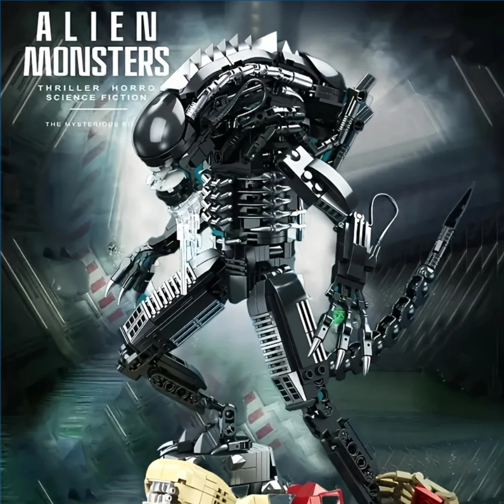 

MOC Battle Robot Alien moc Building Block Модель ксеноморфа игрушечные войны Beast Birthday Moster подарки Plan's Christmas 882 шт.