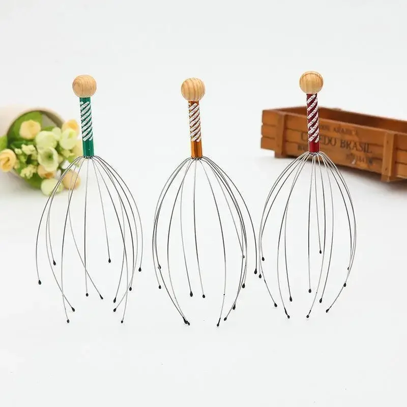 1PC Octopus Head Massager Soul Lift Out Body Extract Artefakt Skalp Swędzenie Scratch Top Meridian Acupoints Claw