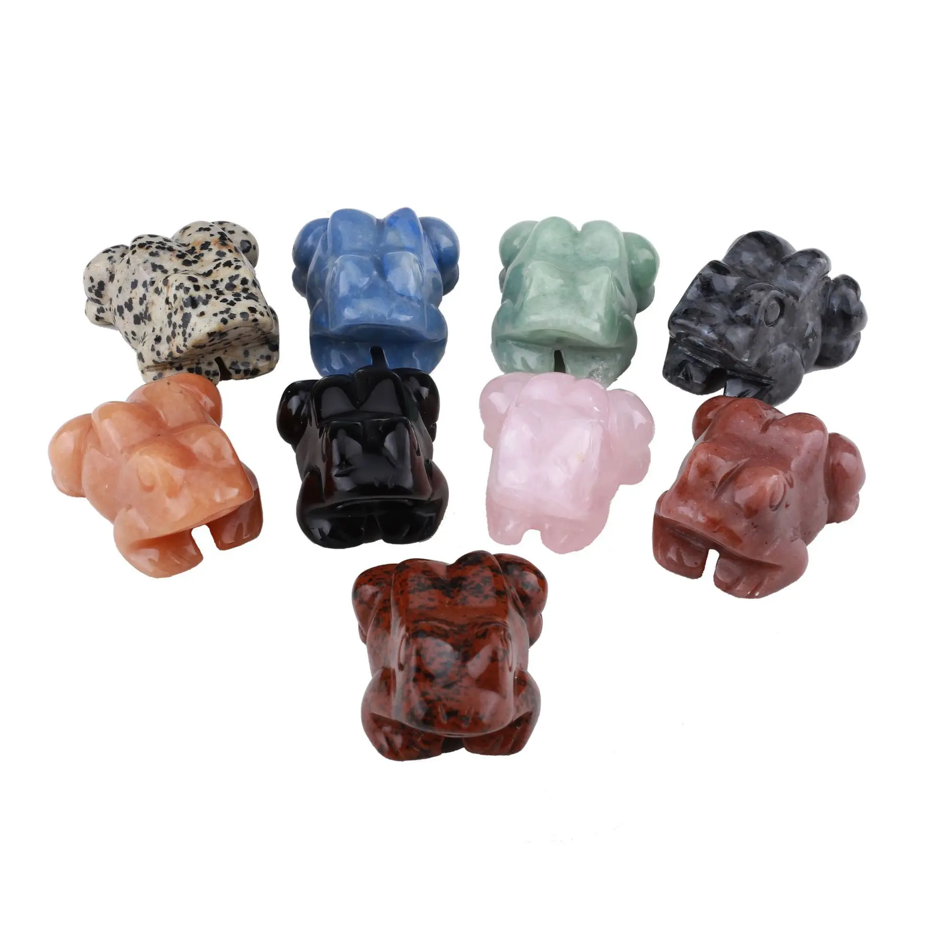 Crystal frog jade animal carving ornaments semi-precious stone crafts ornaments jade ornaments