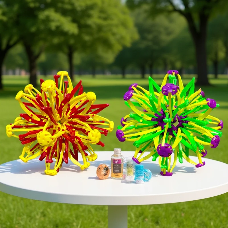 Boule magique extensible, grande balle rétractable, jouet anti-Stress, balle respiratoire, jouets magiques colorés, cadeau de Relaxation Yoga, 2 pièces