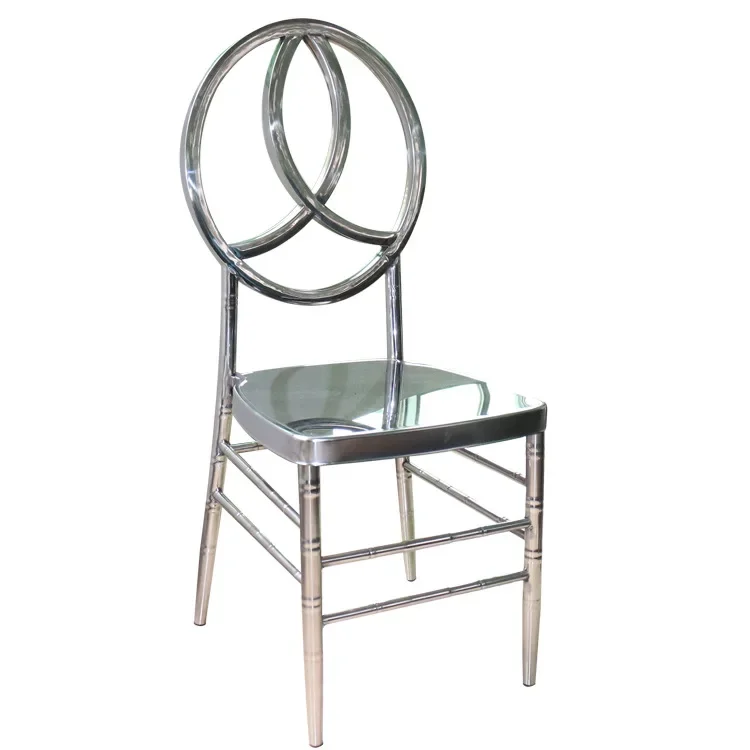 Stainless steel dining chair Phoenix chair plating titanium gold silver for wedding restaurant party.