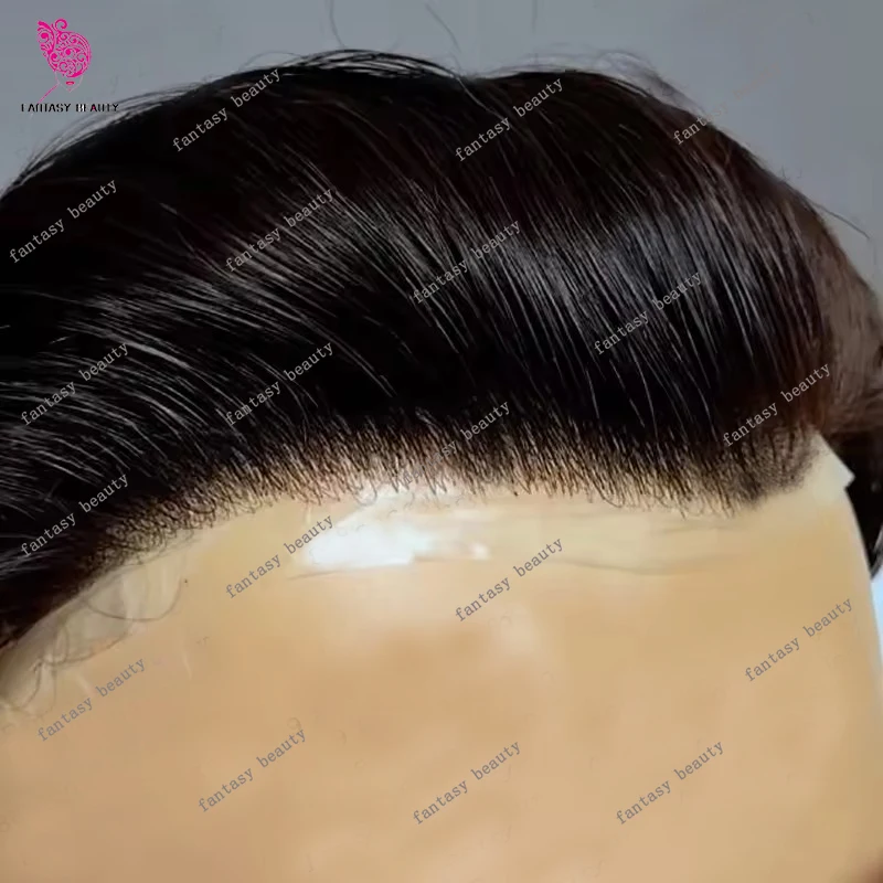 

Необнаружимый, 0,06 мм, ультратонкая кожа, мужской парик, силиконовый, из искусственной кожи, невидимая линия роста волос, пепельно-коричневый, белый, серый, 1B80 520, протез из человеческих волос