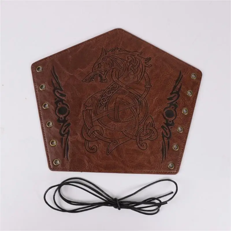 

652F Кожаный браслет-рукавица Ретро Мужские нарукавники Молотки Широкий браслет