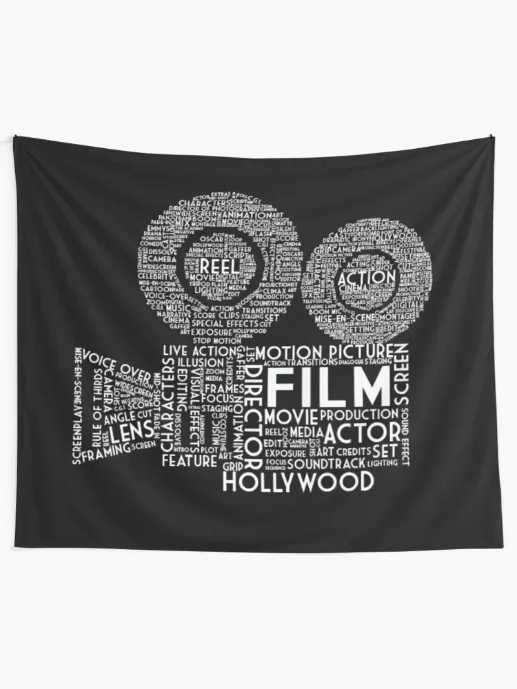 

Film Camera Typography - White Tapestry Home Decoration Accessories Funny Room Decoration Korean Style Wall Decoration Tapestry