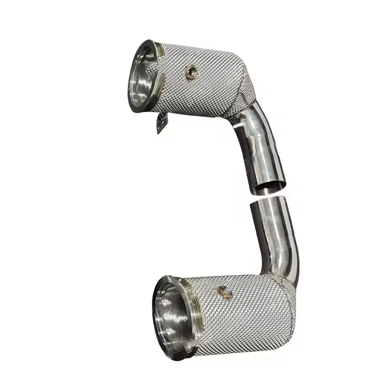 Xinaote  Stainless Steel Escape Escape Coche Exhaust Downpipes with Heatshield For Porsche 992 (2024) Turbo S 3.8L H6 downpipe