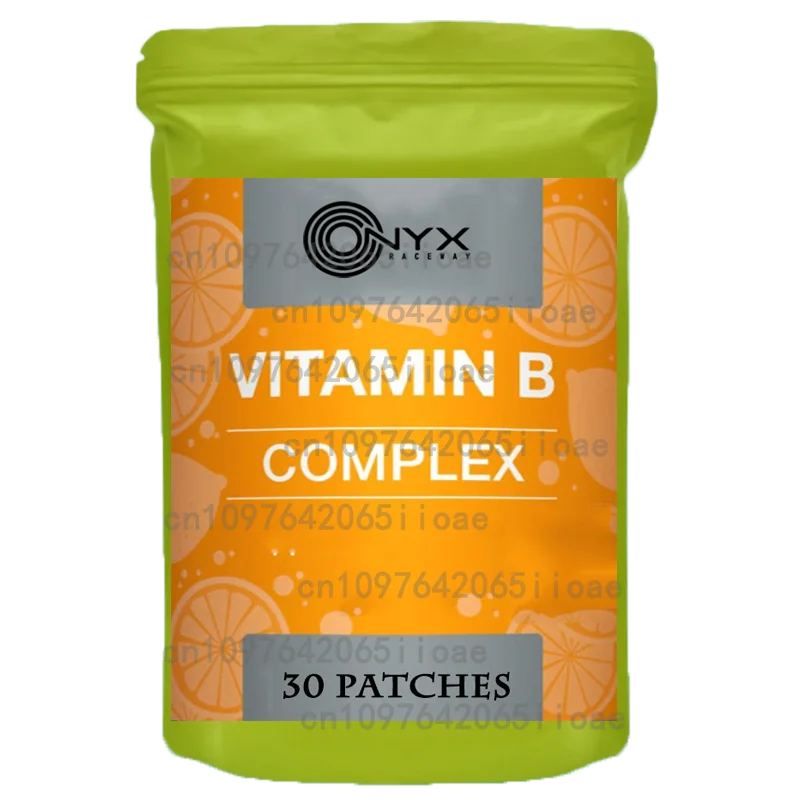 Complejo B-100 Vitamin B Kompleks Transdermal Patch Semua Vitamin B Asam Folat, Vitamin C Imunitas, Energi & Metabolisme 30 Patch