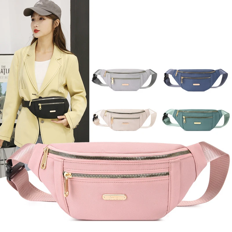 

Commuter Fanny Pack Leisure Oxford Waist Bags for Ladies Students Shoulder Crossbody Chest Bags All-match Pouch Bags for Women