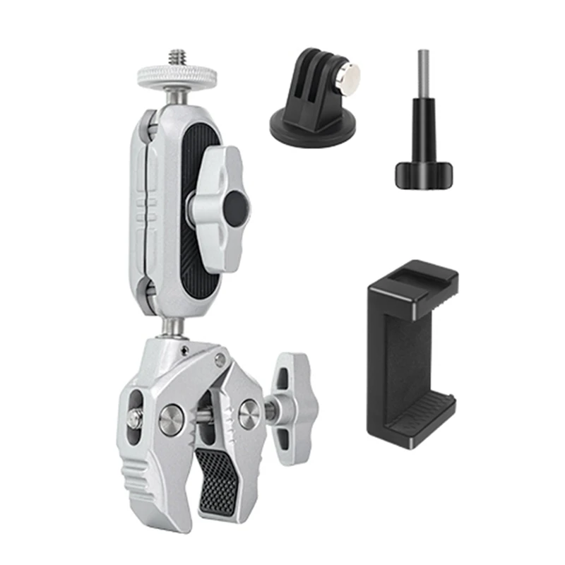 Sports Camera Bracket Set, Cycling Bracket, Suitable For Gopro12, Insta360 Sports Camera, Motorcycle Crab Clamp