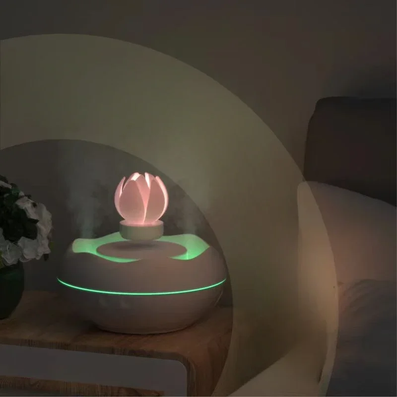 Maglev Creative Lotus Humidifier Ambient Gift Large Spray Capacity Household Aromatherapy Machine Light Ornament