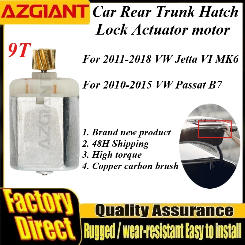For VW Jetta Ⅵ MK6/Passat B7 B3457.02 301551 9T 12V Car Electric Tail Tailgate Lower Trunk Lock Block Motor High Torque Motors