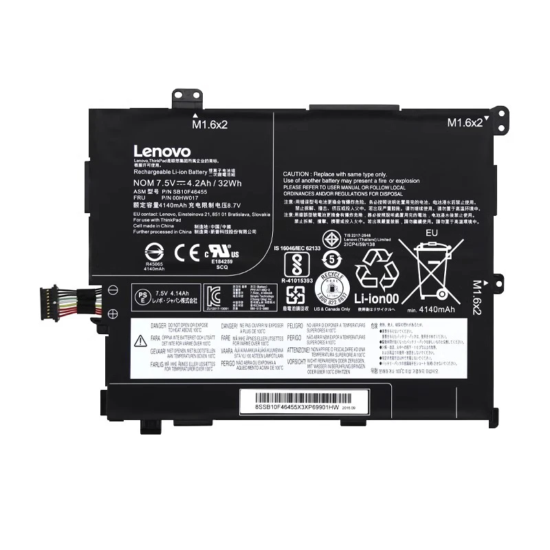 بطارية كمبيوتر لوحي Lenovo-ThinkPad 10 ، 2nd TP00064B ، 00HW018 ، 00HW017 ، 00HW016 ، SB10F46455 ، أصلية