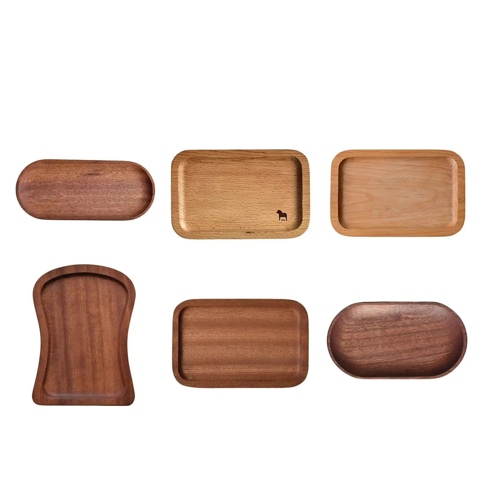 Rectangular Wooden Tray Wooden Tea Plate Coffee Sushi Snacks