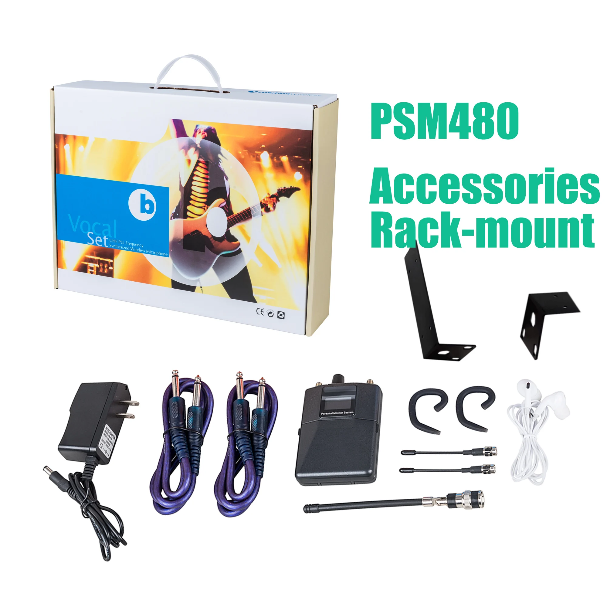 Betagear Rack Mount Stereo In Ear Monitor Professional Audio Stage Return PSM480 Wireless Monitoring System For Bands Musicians