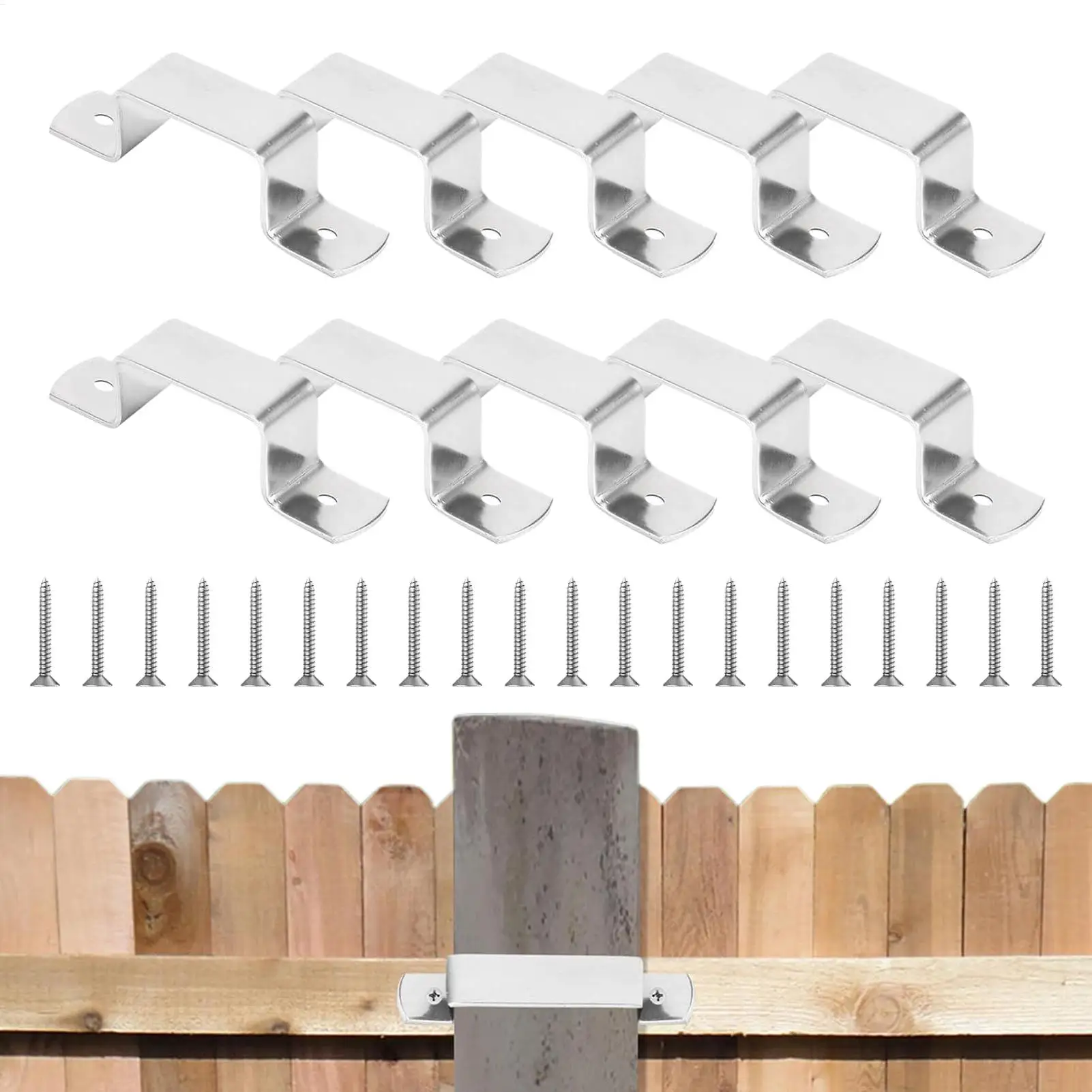 

Fence Brackets For Wood Fencing 10 Pieces Heavy Duty Fence Panel Post Brackets Heavy Duty Hardware Repair Tool For Farmers