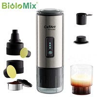 BioloMix Portable Coffee Maker 3-in-1 USB/12V Travel Espresso Machine for Nespresso Dolce Gusto Pods and Coffee Powder