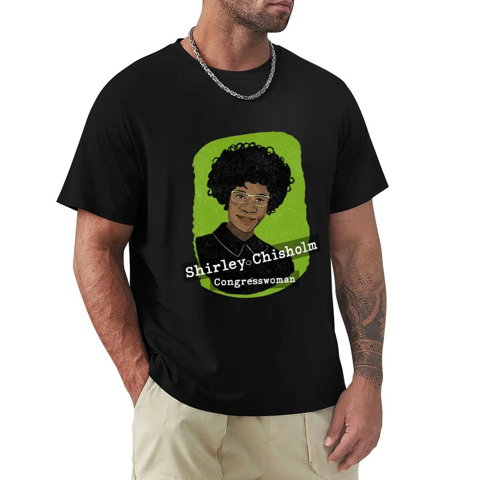

Herstory Portraits: Shirley Chisholm T-Shirt Christmas Casual Short Sleeve Top