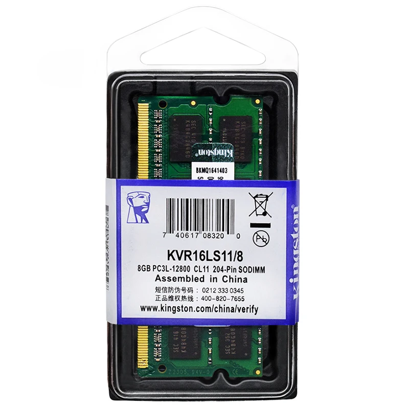 Kingston แล็ปท็อป Ram DDR3L DDR3 8GB 4GB 1066Mhz 1333Mhz 1600Mhz 1866Mhz SO-DIMM PC3-8500 10600 12800 โน้ตบุ๊ค DDR3 Dual Channel