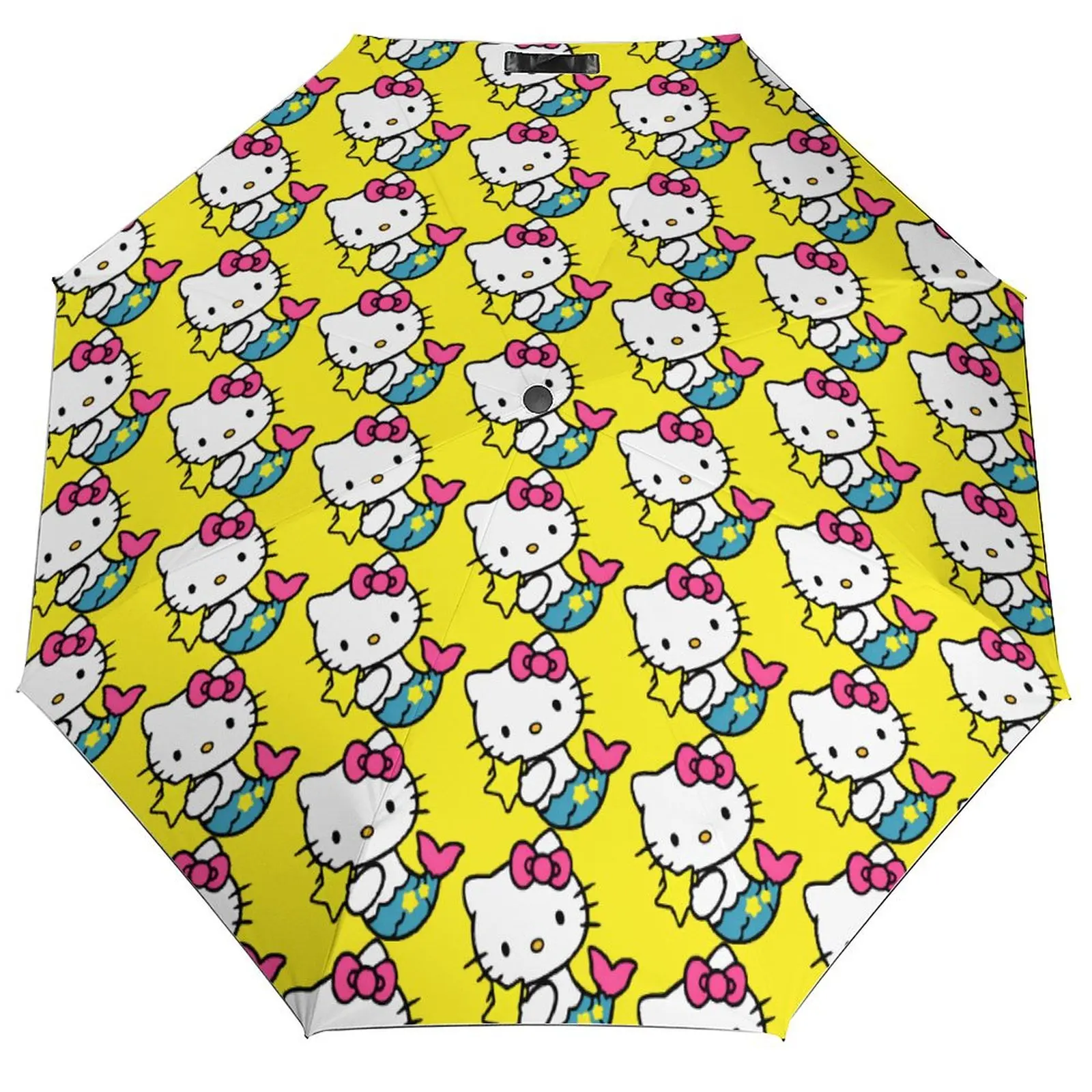 

Зонт Hello Kitty с мультяшным котом, кавайный зонт с русалкой, автоматический зонт от дождя и солнца для мужчин и женщин, элегантный прочный летний зонт с принтом